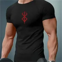 Men's Print Compression Shirt Short Sleeve thumbnail 6