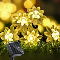 Solar Flower Fairy Lights - 50 LED thumbnail 1
