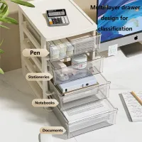 Clear Desktop Storage Organizer with Drawer thumbnail 2