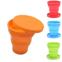 200ml Collapsible Travel Cup with Lid thumbnail 1