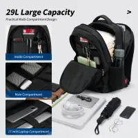 OIWAS Waterproof Laptop Backpack with USB Port thumbnail 4