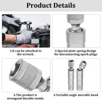 14mm/16mm Flexible Magnetic Spark Plug Wrench Set thumbnail 3