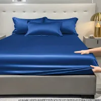 Satin Solid Color Fitted Sheet thumbnail 4