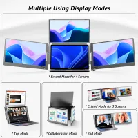 15.6" Portable Triple Screen Laptop Extender thumbnail 2