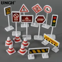 15Pcs Toddler Mini Traffic Signs Road Block Toy Set thumbnail 2