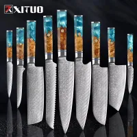 Japanese 67-Layer Damascus Knife Set thumbnail 6