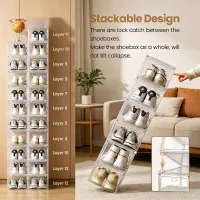 Clear Stackable Shoe Boxes thumbnail 2
