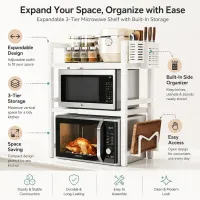 Expandable Microwave Shelf Organizer thumbnail 5