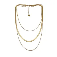 OIMG 3-Layer Gold Snake Chain Necklace thumbnail 6
