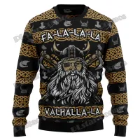 Valhalla Skulls 3D Ugly Christmas Sweater thumbnail 1