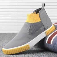 High Top Canvas Slip-On Sneakers for Men thumbnail 6