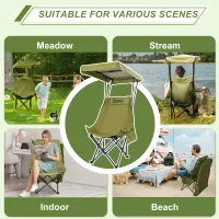 YOUNG WOOD Portable Camping Chair with Canopy thumbnail 6
