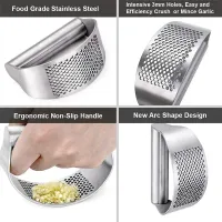 Stainless Steel Garlic Rocker Press thumbnail 2