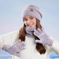 Winter Beanie Scarf Gloves 3pcs Set thumbnail 2