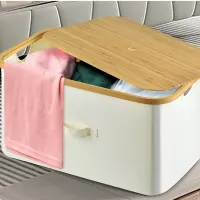 Foldable Bamboo Laundry Hamper thumbnail 3