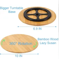 10" Bamboo Lazy Susan Organizer thumbnail 5
