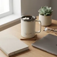 Thermal Coffee Mug with Handle thumbnail 1