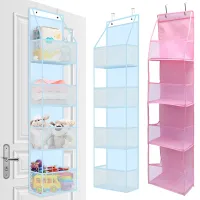 Over Door Storage Organizer With Mesh Pockets thumbnail 1