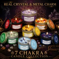 7 Chakra Crystal Soy Wax Candle Gift Set thumbnail 2