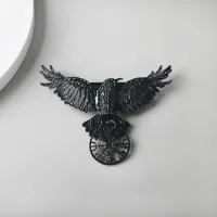 Gothic Crow Hairclip Barrette thumbnail 4