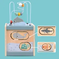 5-in-1 Wooden Activity Cube for Toddlers thumbnail 2