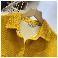 Corduroy Velvet Button-Up Shirt Jacket thumbnail 6