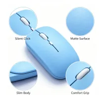 HTMCK Bluetooth Silent Wireless Mouse thumbnail 3