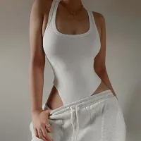 Sleeveless Knit Bodysuit - Off Shoulder thumbnail 5