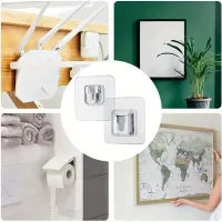 20Pcs No-Trace Adhesive Hooks thumbnail 1