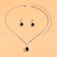Luxury Zircon Stud Earrings & Necklace Set thumbnail 6