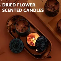 Vintage Flower Scented Soy Candle Jar thumbnail 3