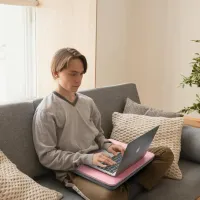 Pink Lap Desk with Pillow Cushion thumbnail 3