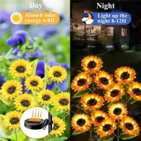 Solar Sunflower Stake Lights thumbnail 5