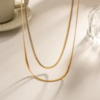 18K Gold Plated Snake Chain Necklace thumbnail 5