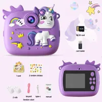 Kids Instant Print Camera Purple thumbnail 1