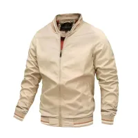 Men's Black Slim Fit Bomber Jacket thumbnail 2