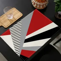 Red Black Geometric Autumn Placemat thumbnail 2