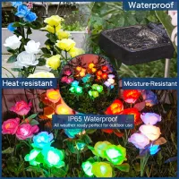 Solar Rose Flower Garden Lights thumbnail 4