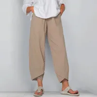 Women Cotton Linen Harem Pants thumbnail 1