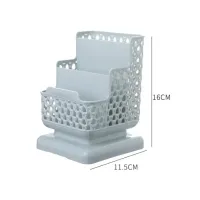 Plastic Pen Holder Desk Storage Box Pencil Tray School Office Stationery Supplies Desktop Accessories Organizer Student Gift thumbnail 6