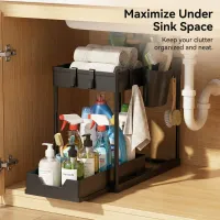 2-Tier Under Sink Sliding Organizer thumbnail 3