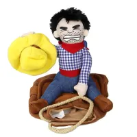 Funny Cowboy Halloween Dog Jacket Costume thumbnail 5