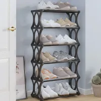 4-6 Tier Metal Shoe Rack Tower thumbnail 1