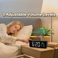 USB Digital Alarm Clock with Temp Display thumbnail 5
