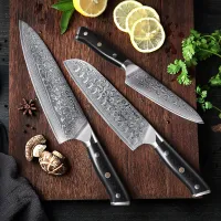 TURWHO 3PC Damascus Kitchen Knives Set thumbnail 3