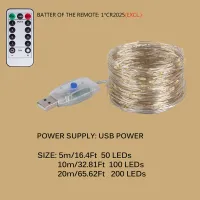 LED Fairy String Lights USB Remote thumbnail 3