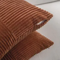 Rust Boho Corduroy Patchwork Pillow Cover thumbnail 4