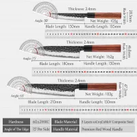 HEZHEN Japanese Knife Set (3-Piece) thumbnail 6