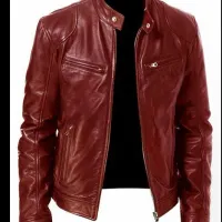 Men's PU Leather Bomber Jacket thumbnail 5