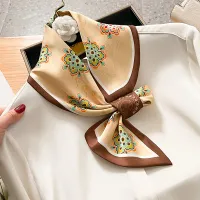 Korean Silk Scarf & Wrist Towel Set thumbnail 2